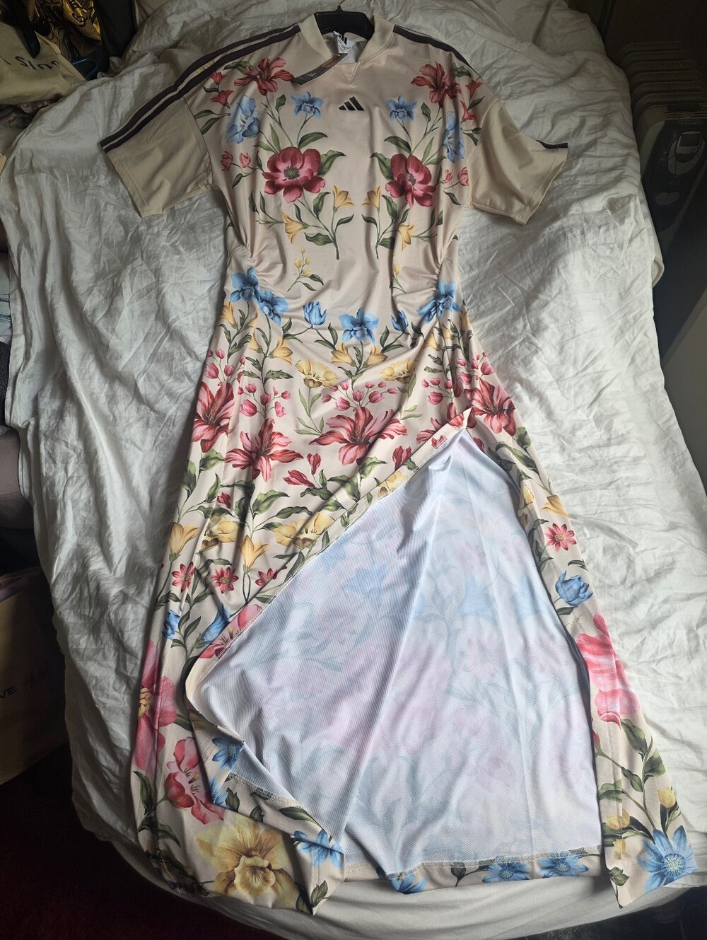 Adidas X Farm Rio Premium Floral Print Maxi Dress - Picture 12 of 15